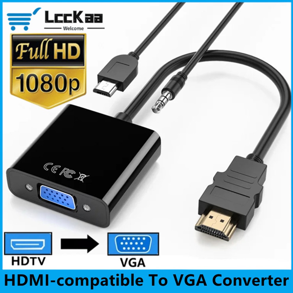 Hdmi Vga Adapter - Kabel konverter HDMI kompatibel dengan VGA