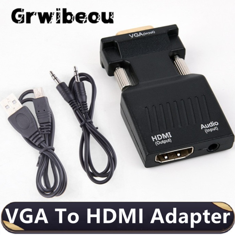 Hdmi Vga Adapter - Konverter VGA ke HDMI 1080P, dengan