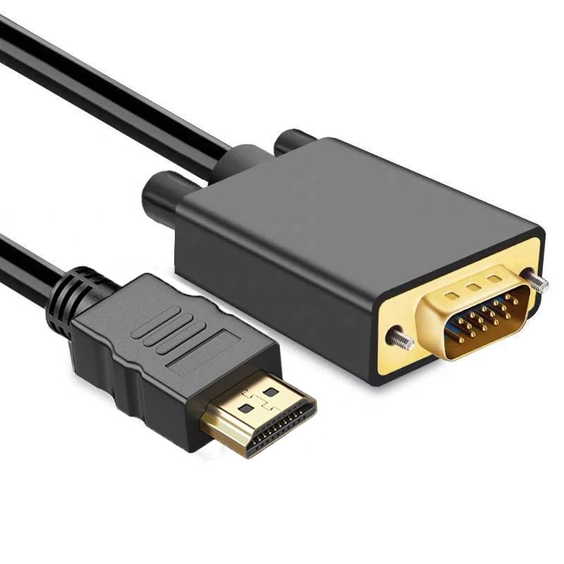 Hdmi Vga Adapter - Kabel adaptor laki-laki, konverter Video 1.8M