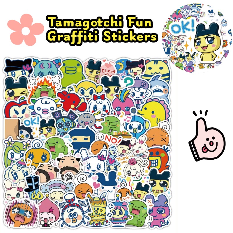 Laptop Accessories Case - Stiker Tamagotchi Jepang Hewan Peliharaan Elektronik