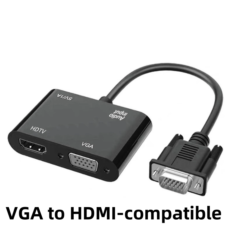 Hdmi Vga Adapter - Adaptor Tampilan Kompatibel dengan VGA(Host) Ke