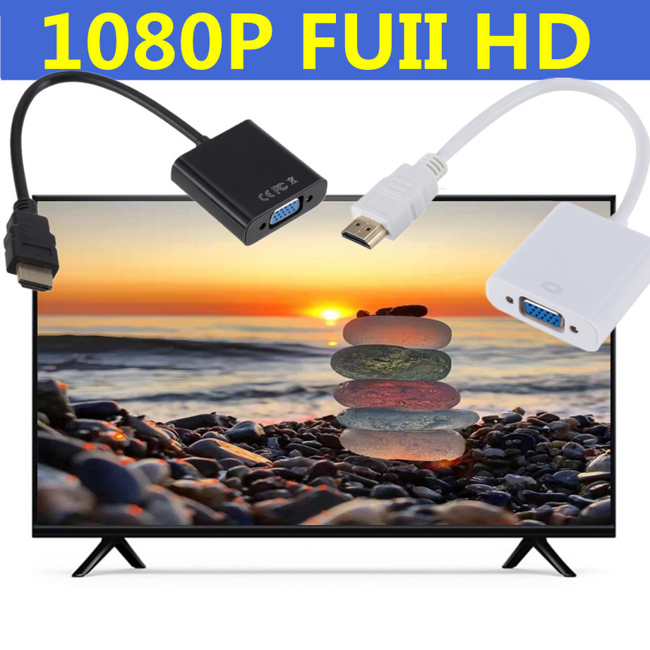 Konverter HDMI 1080P Kompatibe - Hdmi Vga Adapter ulasan dan harga