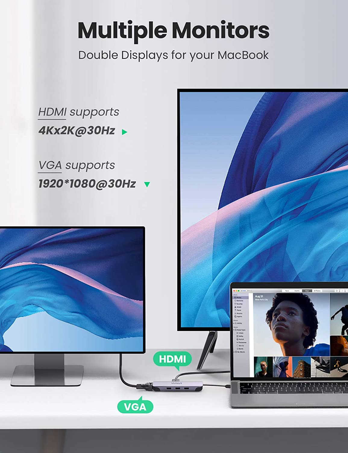 UGREEN USB C Hub 9 in 1 Adapto - Hdmi Vga Adapter ulasan dan harga
