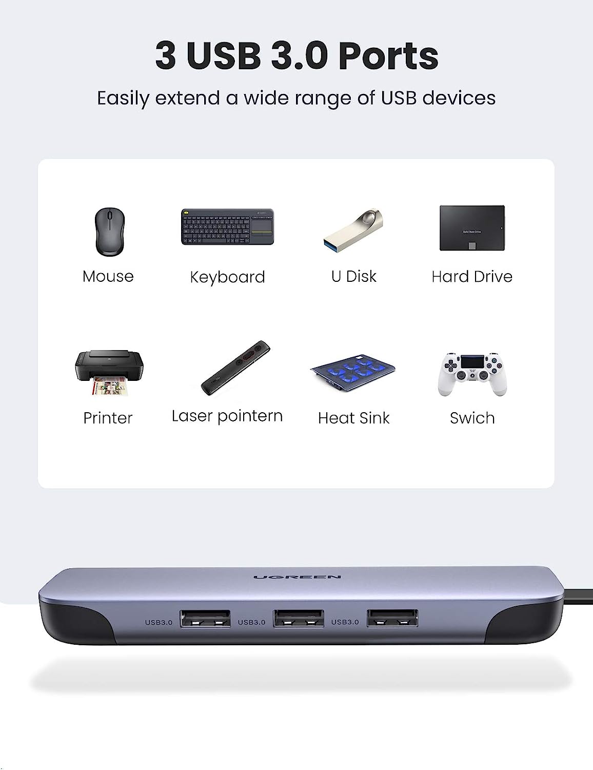 UGREEN USB C Hub 9 in 1 Adapto - Hdmi Vga Adapter ulasan dan harga