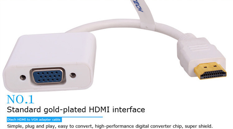 3PCS DTECH Penjualan Langsung  - Hdmi Vga Adapter ulasan dan harga