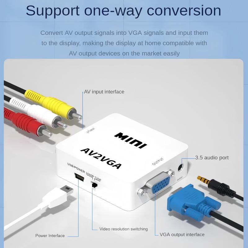 Konverter Rammind AV ke VGA 10 - Hdmi Vga Adapter ulasan dan harga