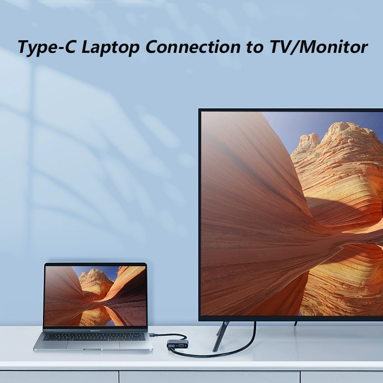 UGREEN USB C Hub Tipe-C ke HDM - Hdmi Vga Adapter ulasan dan harga